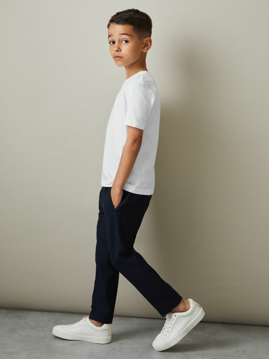 Reiss 3-9 yrs Three Pack Of Crew Neck T-Shirts in White