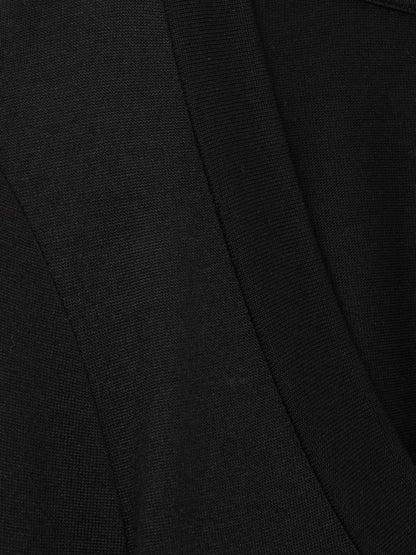 Reiss Jersey V-Neck Top in Black