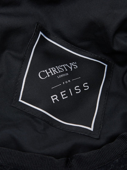 Reiss Wool Blend Baker Boy Cap in Navy