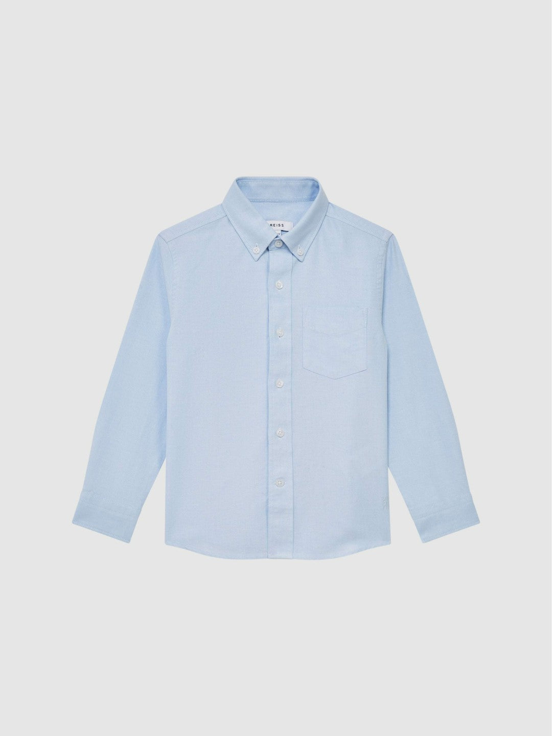 Reiss 4-9 yrs Button Down Oxford Shirt in Soft Blue