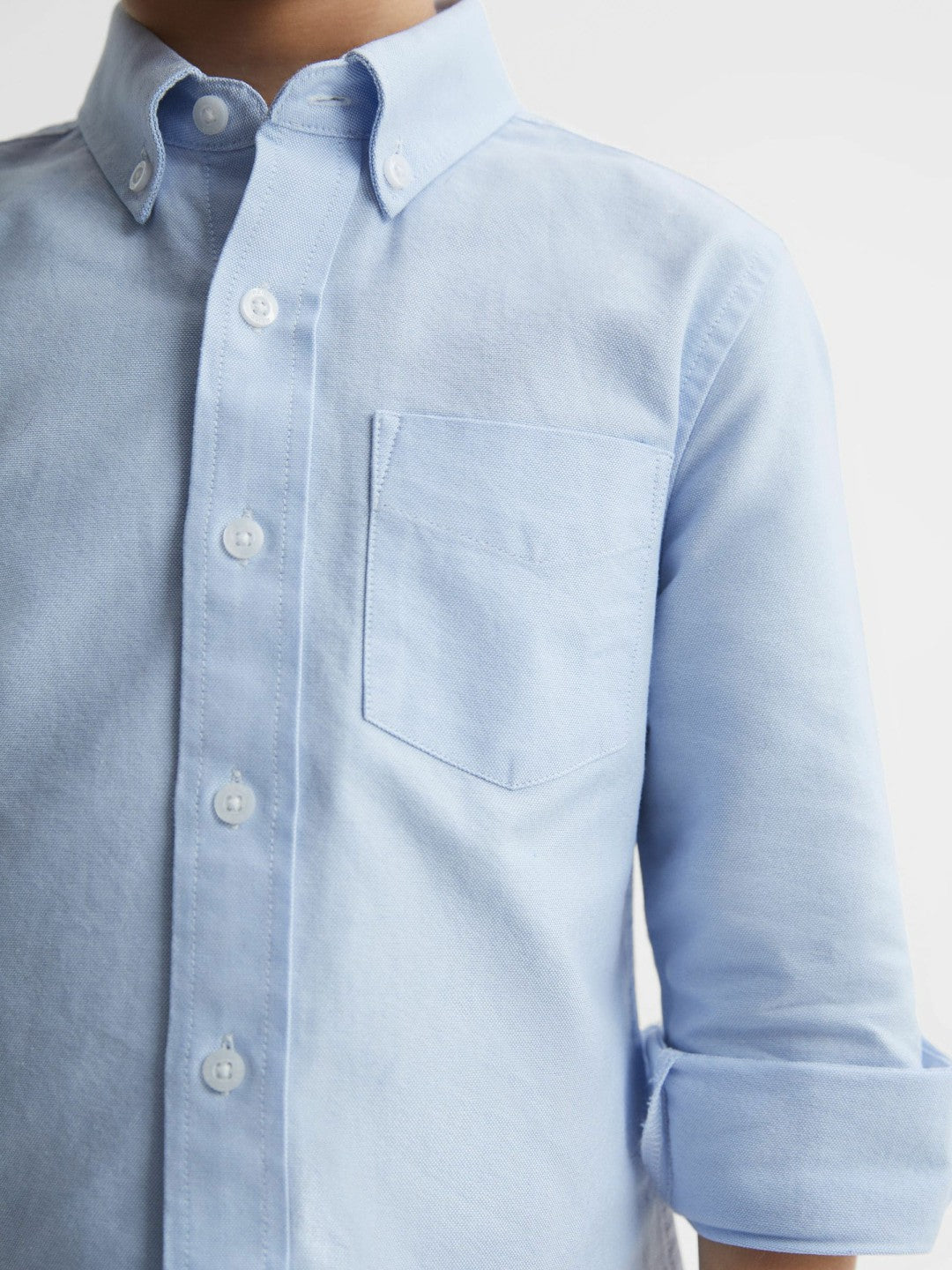 Reiss 4-9 yrs Button Down Oxford Shirt in Soft Blue