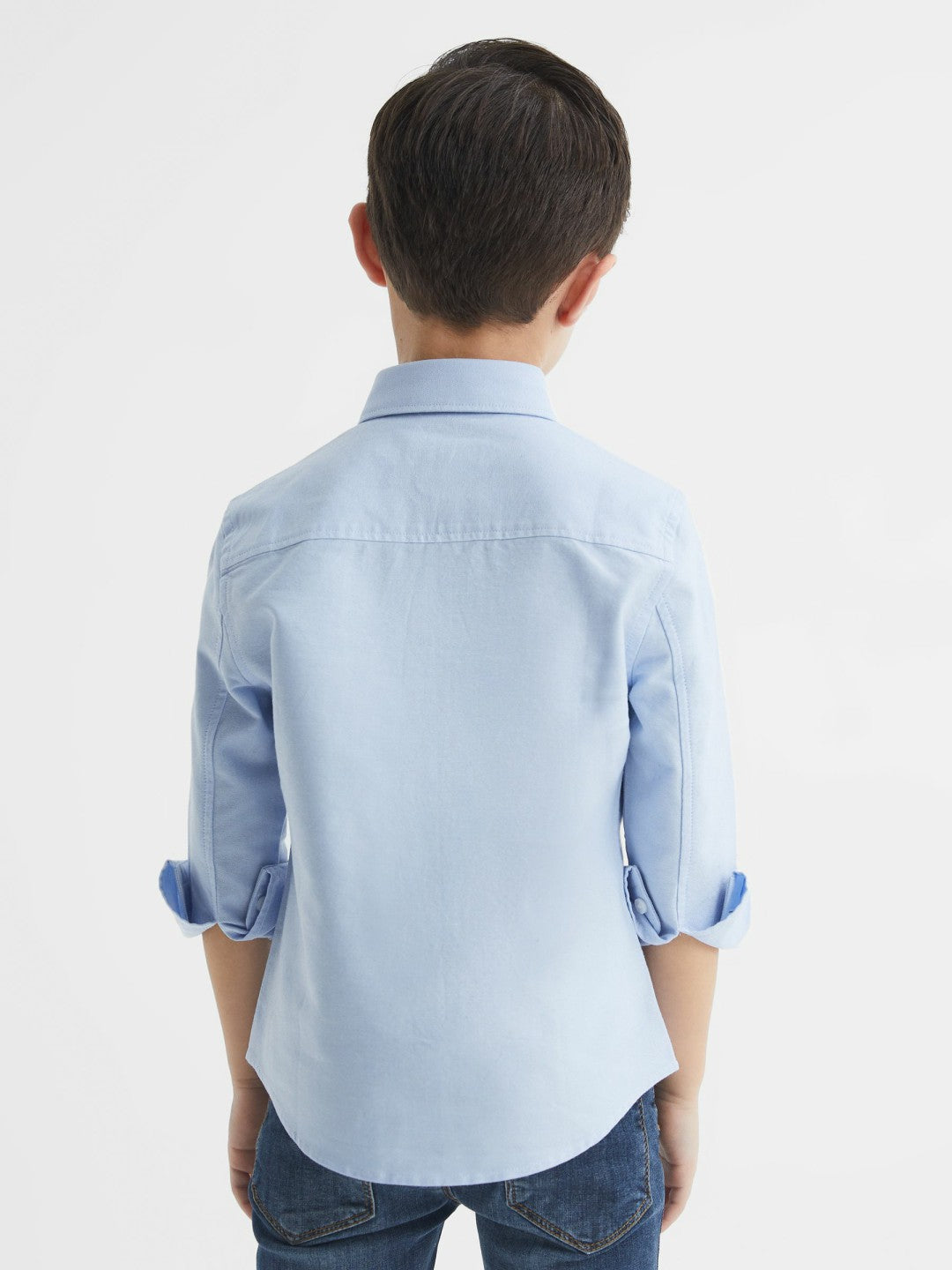 Reiss 4-9 yrs Button Down Oxford Shirt in Soft Blue