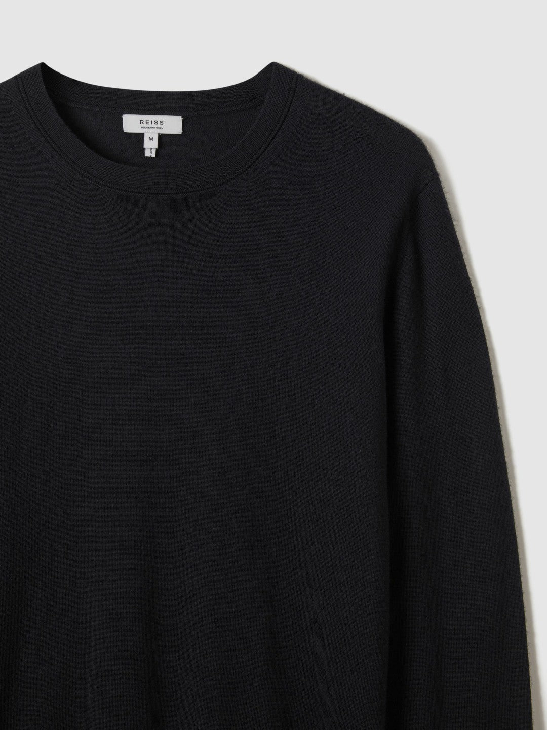 Reiss Merino Wool Crew Neck Jumper in Navy