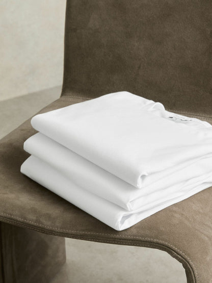 Reiss Cotton-Jersey Crew-Neck T-shirts 3 Pack in White