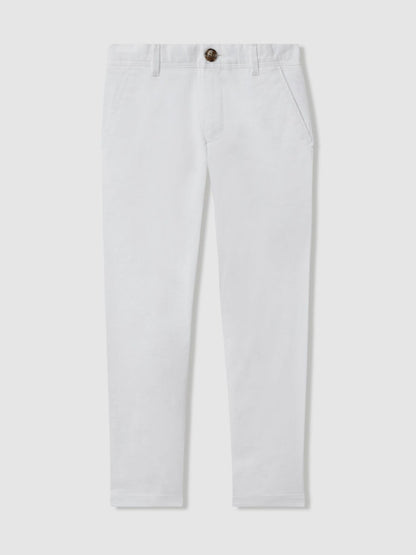 Reiss 3-9 yrs Slim Fit Casual Chinos in White