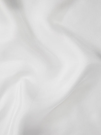 Reiss Plain Silk Pocket Square in White