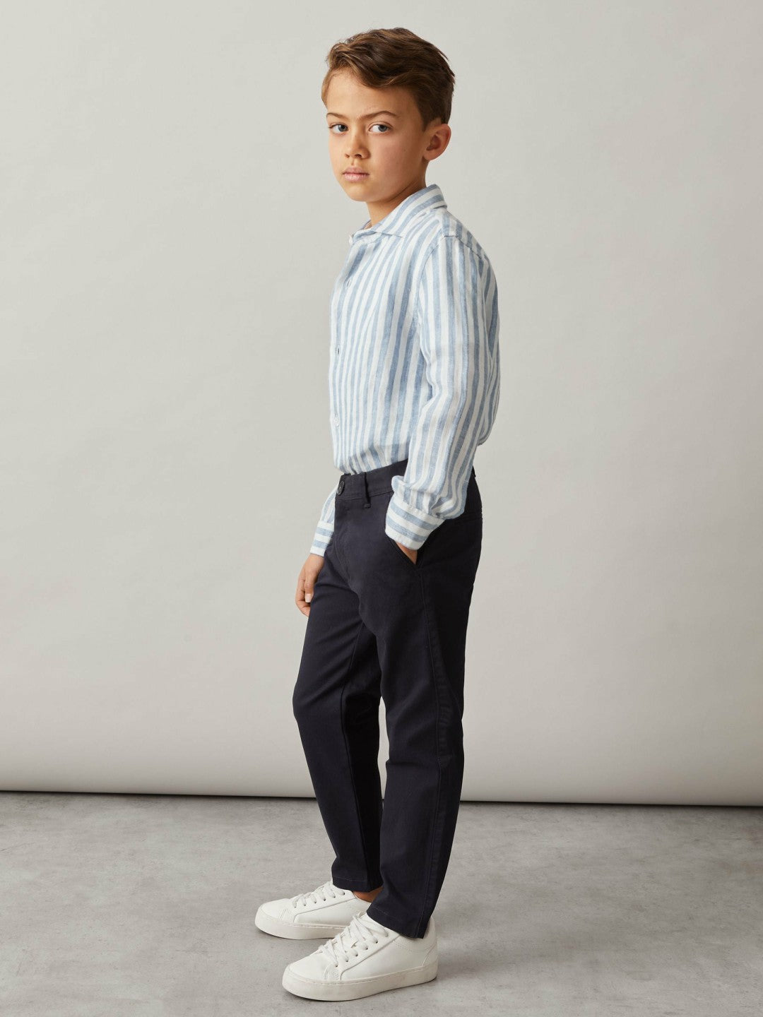 Reiss 9-14 yrs Slim Fit Casual Chinos in Navy