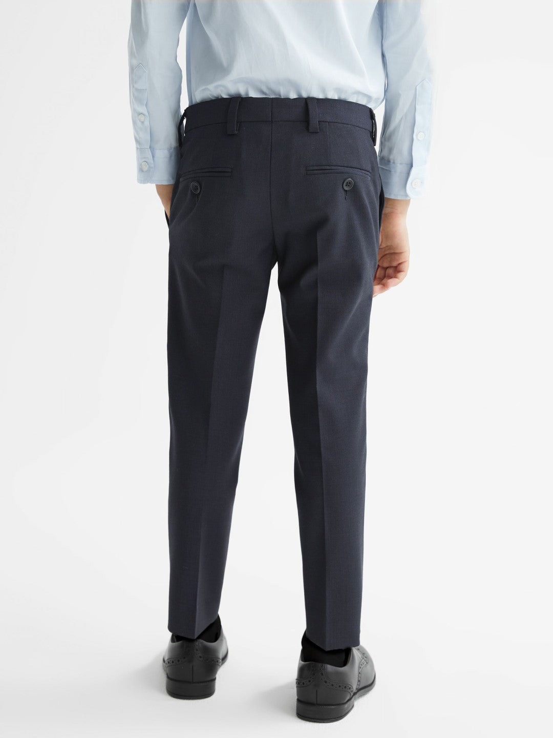 Reiss 4-9 yrs Wool-Blend Suit Trousers in Navy