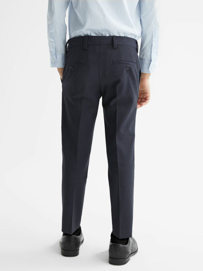 Reiss 4-9 yrs Wool-Blend Suit Trousers in Navy