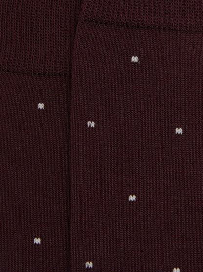 Reiss Polka Dot Socks in Bordeaux