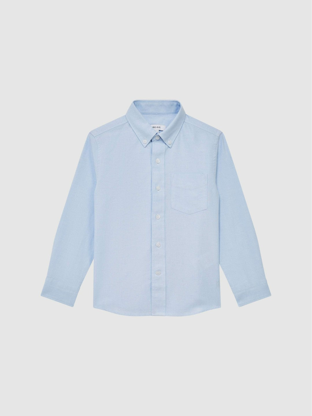 Reiss 3-9 yrs Button Down Oxford Shirt in Soft Blue