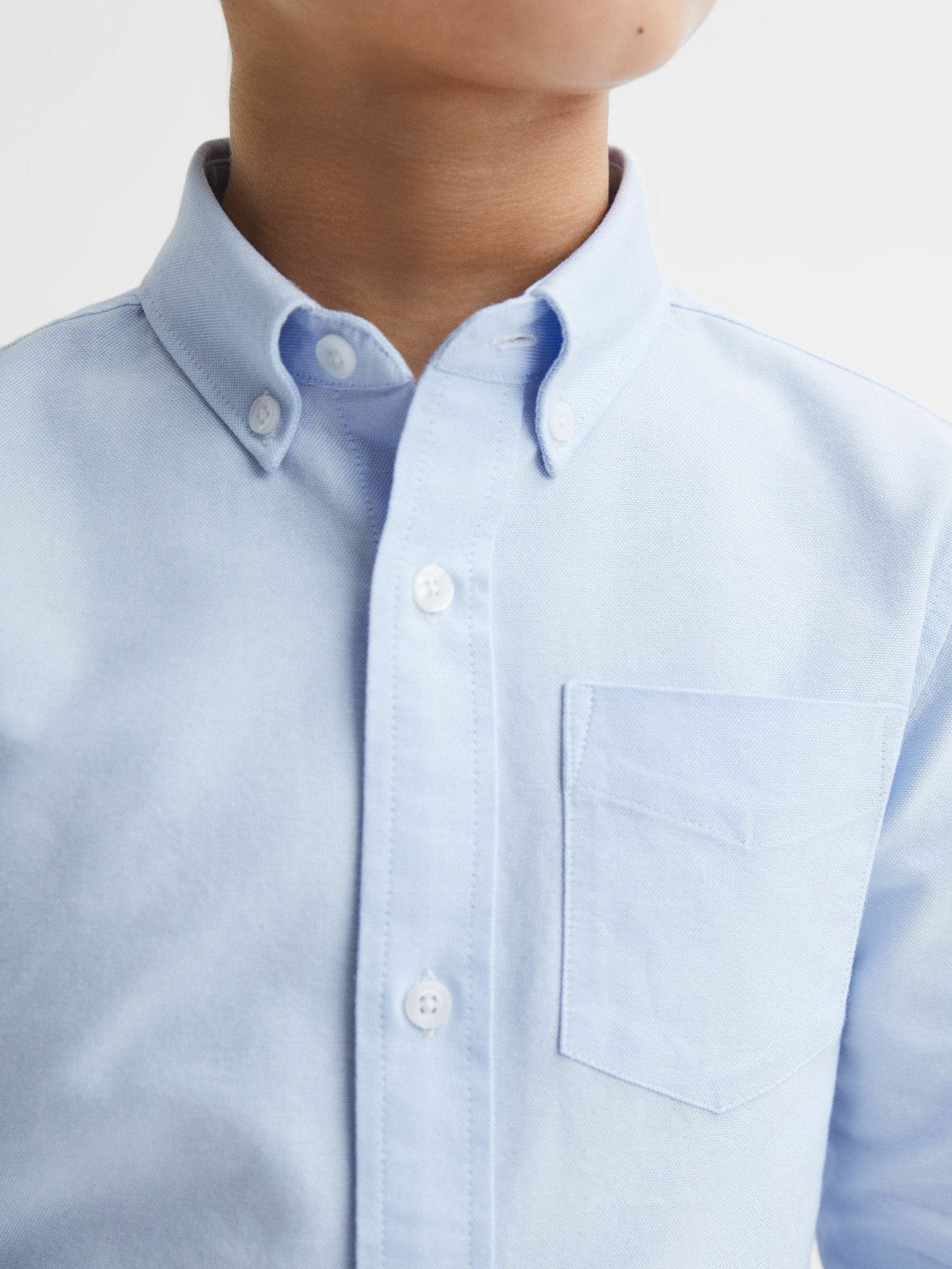 Reiss 3-9 yrs Button Down Oxford Shirt in Soft Blue