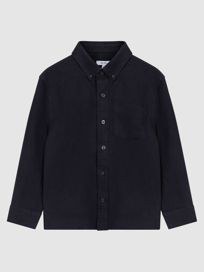 Reiss 9-14 yrs Button Down Oxford Shirt in Navy
