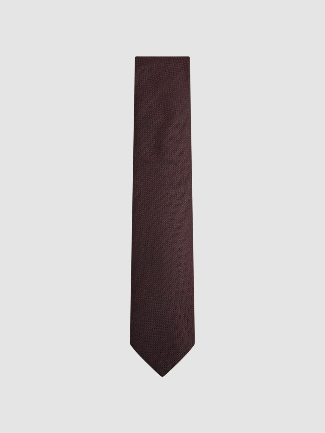 Reiss Textured Silk Blend Tie in Burgundy
