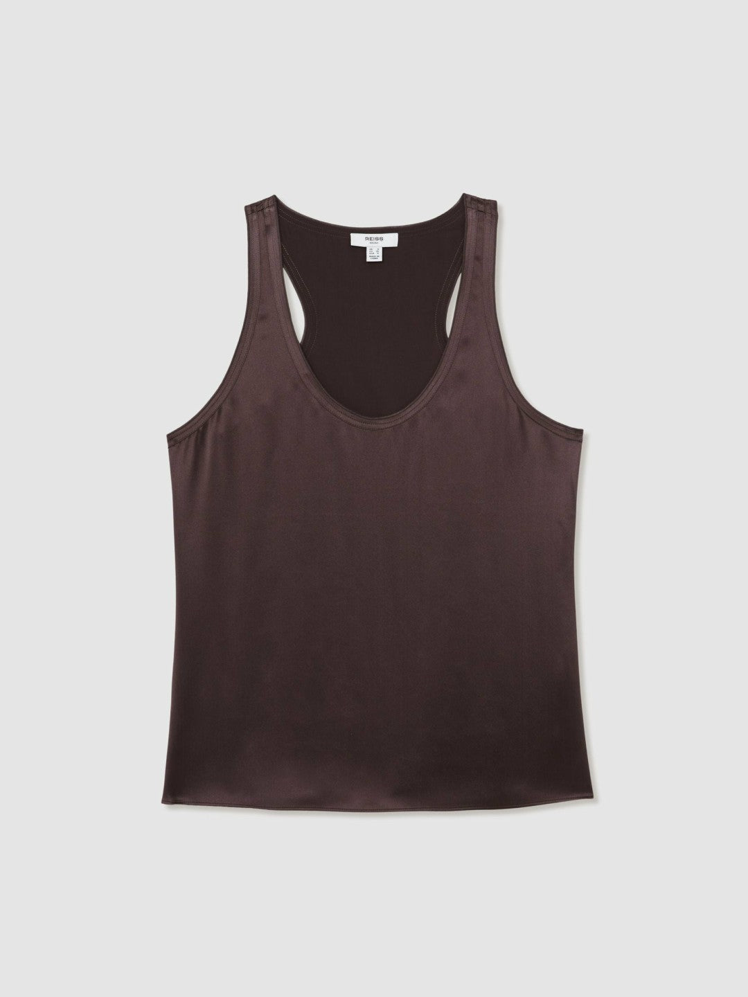 Reiss Silk Scoop-Neck Vest in Mauve