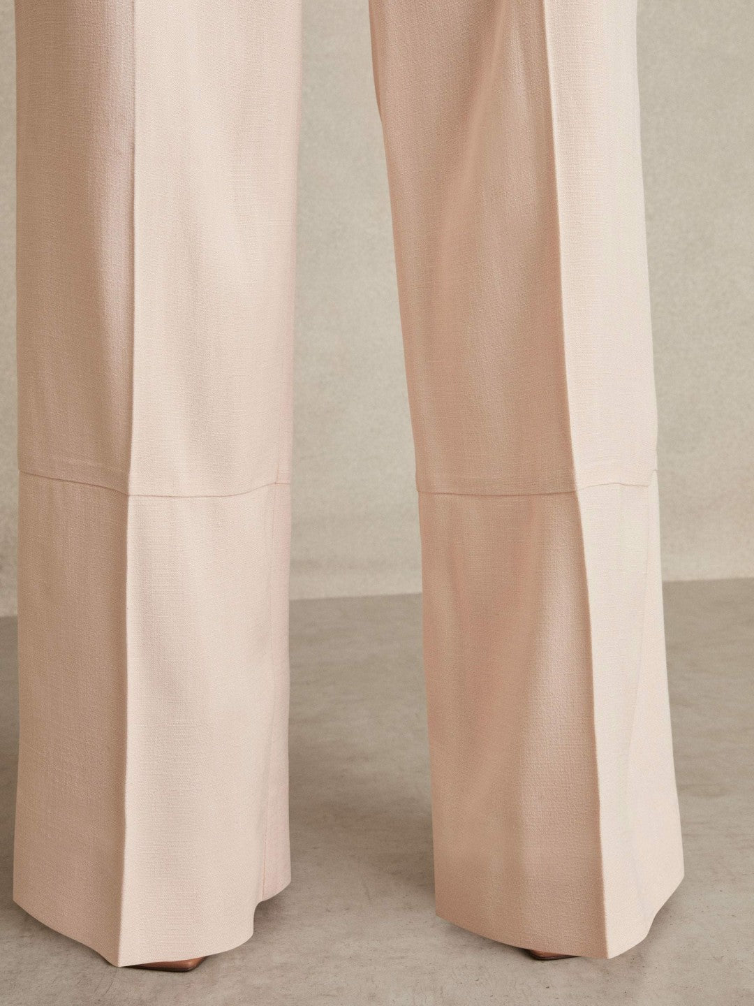 Reiss Petite Wide-Leg Suit Trousers in Pink