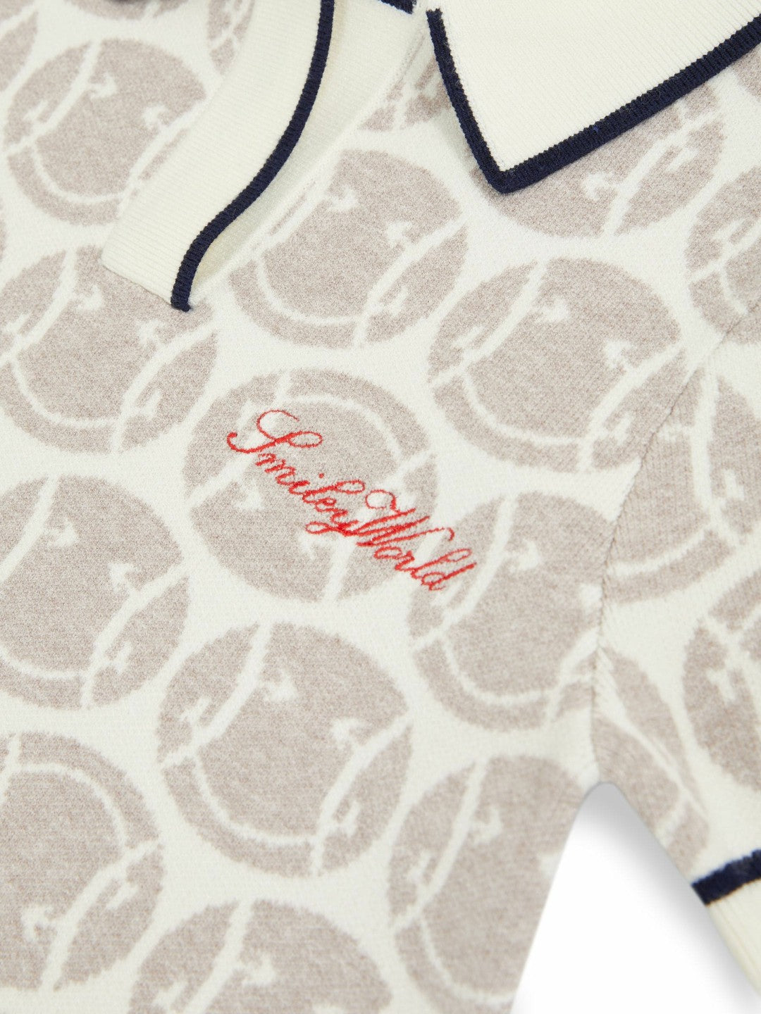 Reiss 13-14 yrs SmileyWorld Knitted Polo Dress in Off White