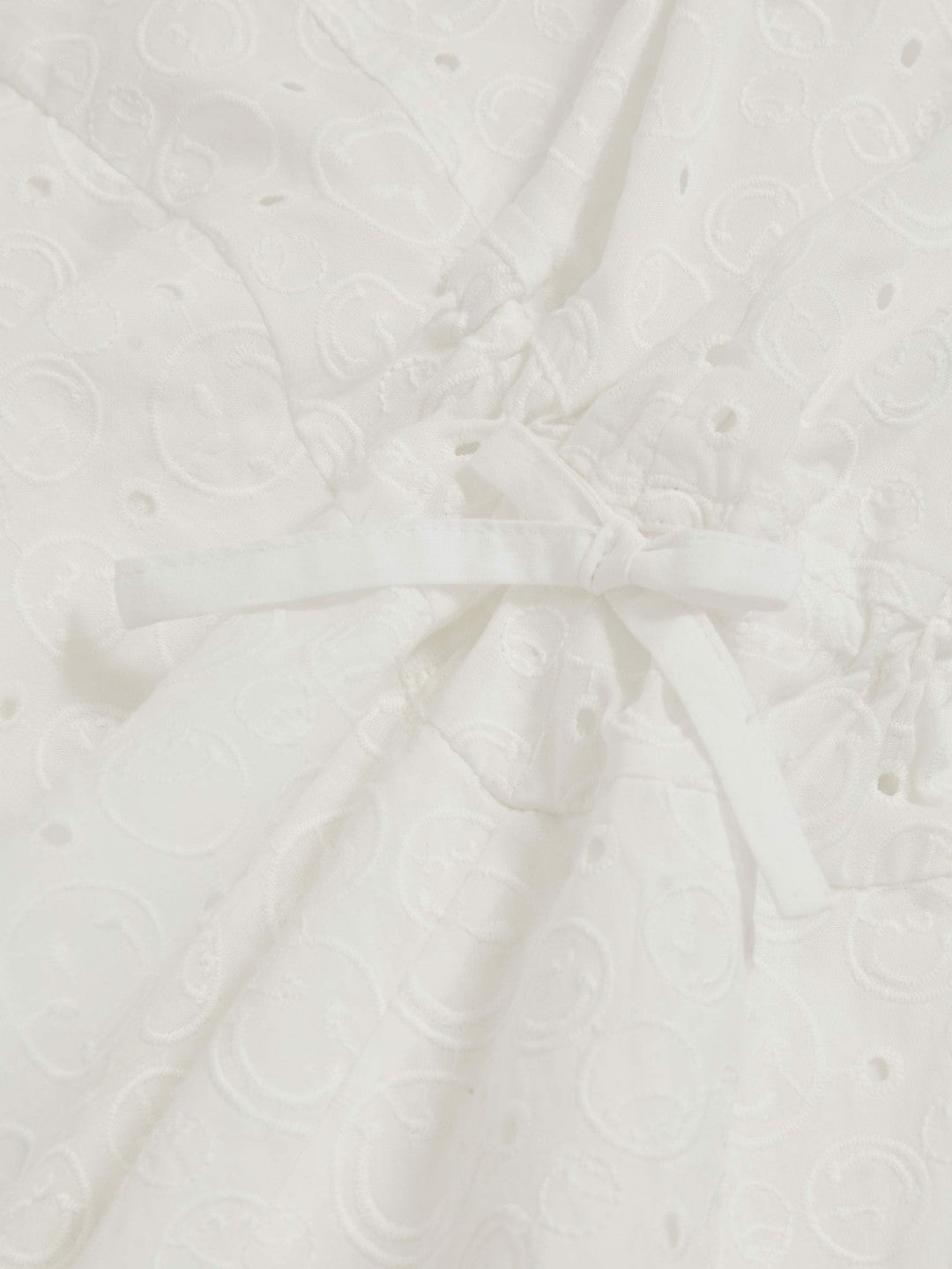 Reiss 13-14 yrs SmileyWorld Broderie Logo Dress in Ivory