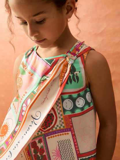 Reiss 9-13 yrs SmileyWorld Motif Print Top in Multi