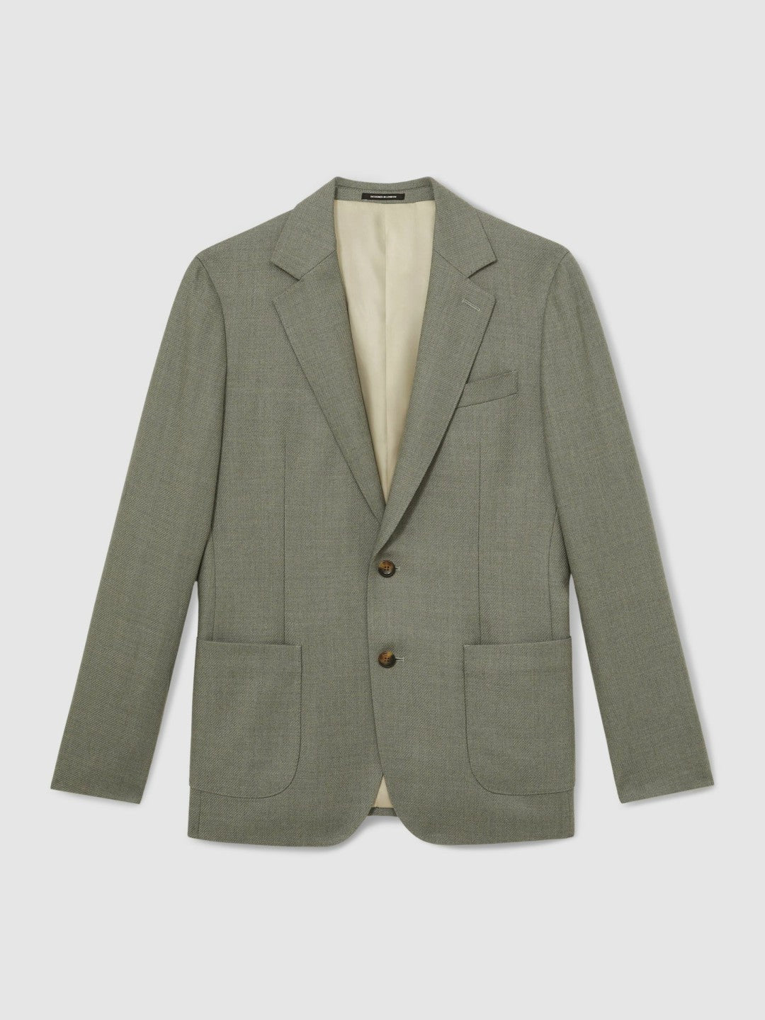 Reiss Wool-Blend Single-Breasted Blazer Slim-Fit in Sage Green