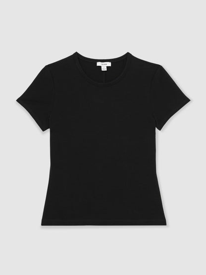 Reiss Stretch-Cotton Crew-Neck T-Shirt in Black