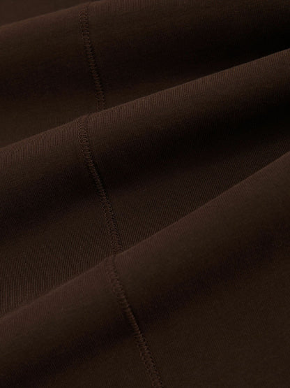 Reiss Stretch-Cotton Crew-Neck T-Shirt in Chocolate Brown