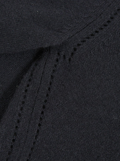 Reiss 9-13 yrs Wool-Blend Open-Stitch Jumper with Cashmere in Navy