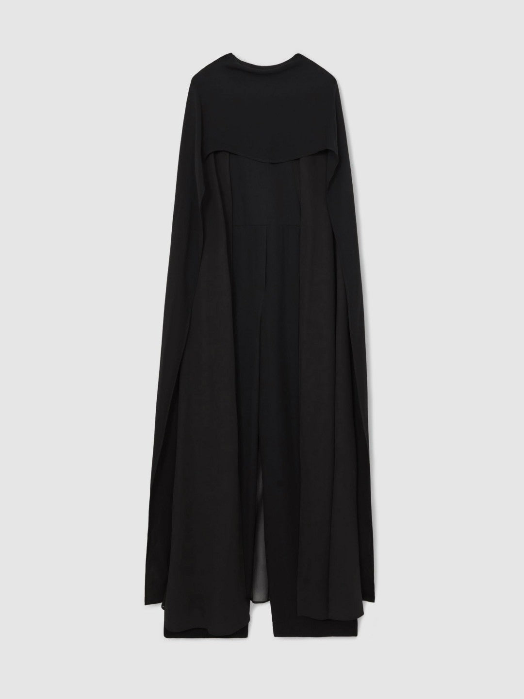 Reiss Wide-Leg Cape Jumpsuit in Black