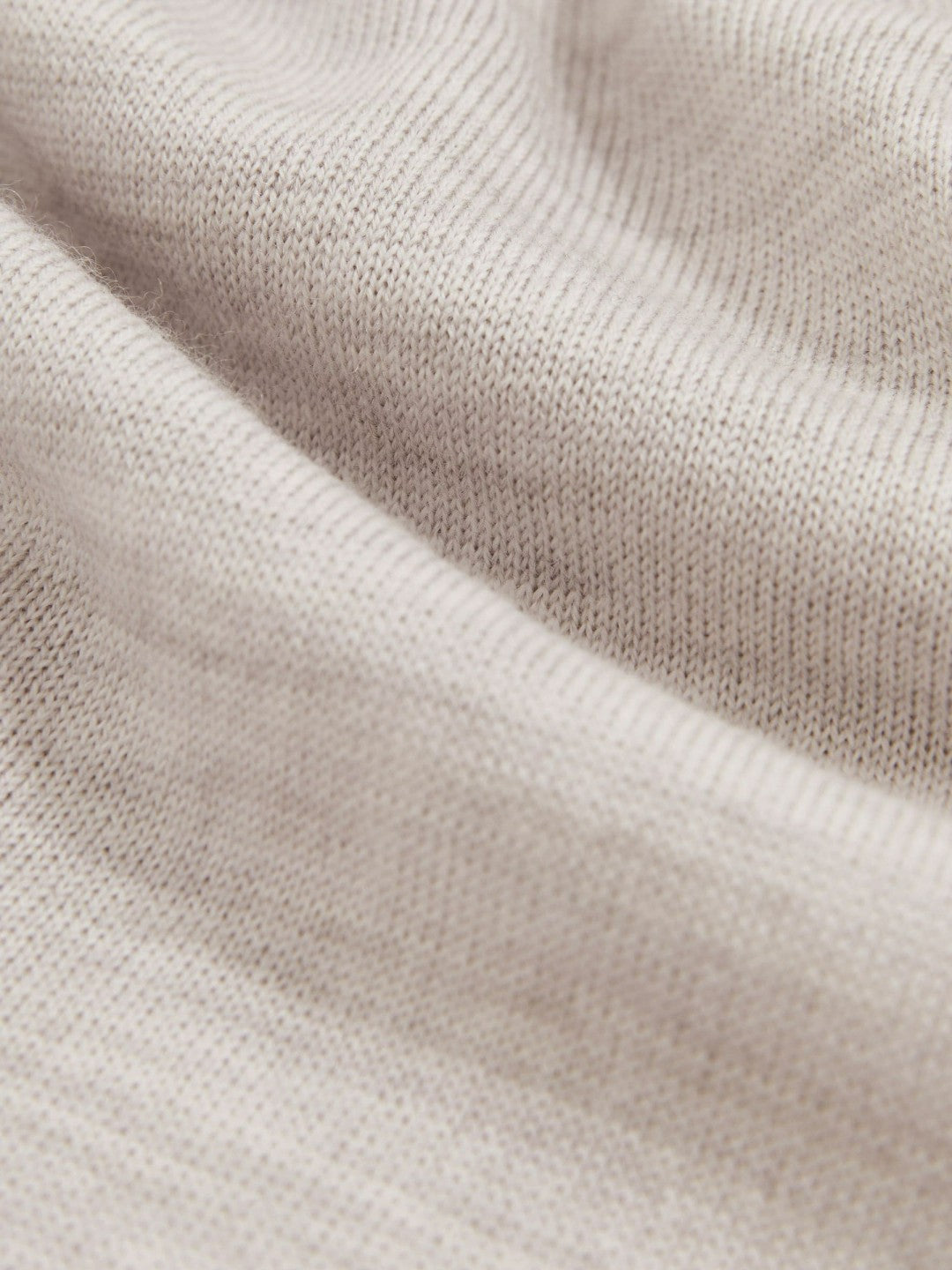 Reiss Merino Wool Open-Collar Polo Shirt in Wicker Brown Melange