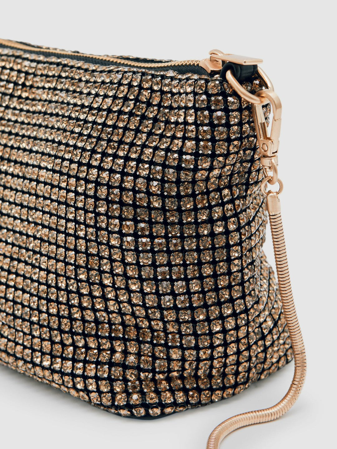 Reiss Crystal Bracelet Pouch Bag in Gold