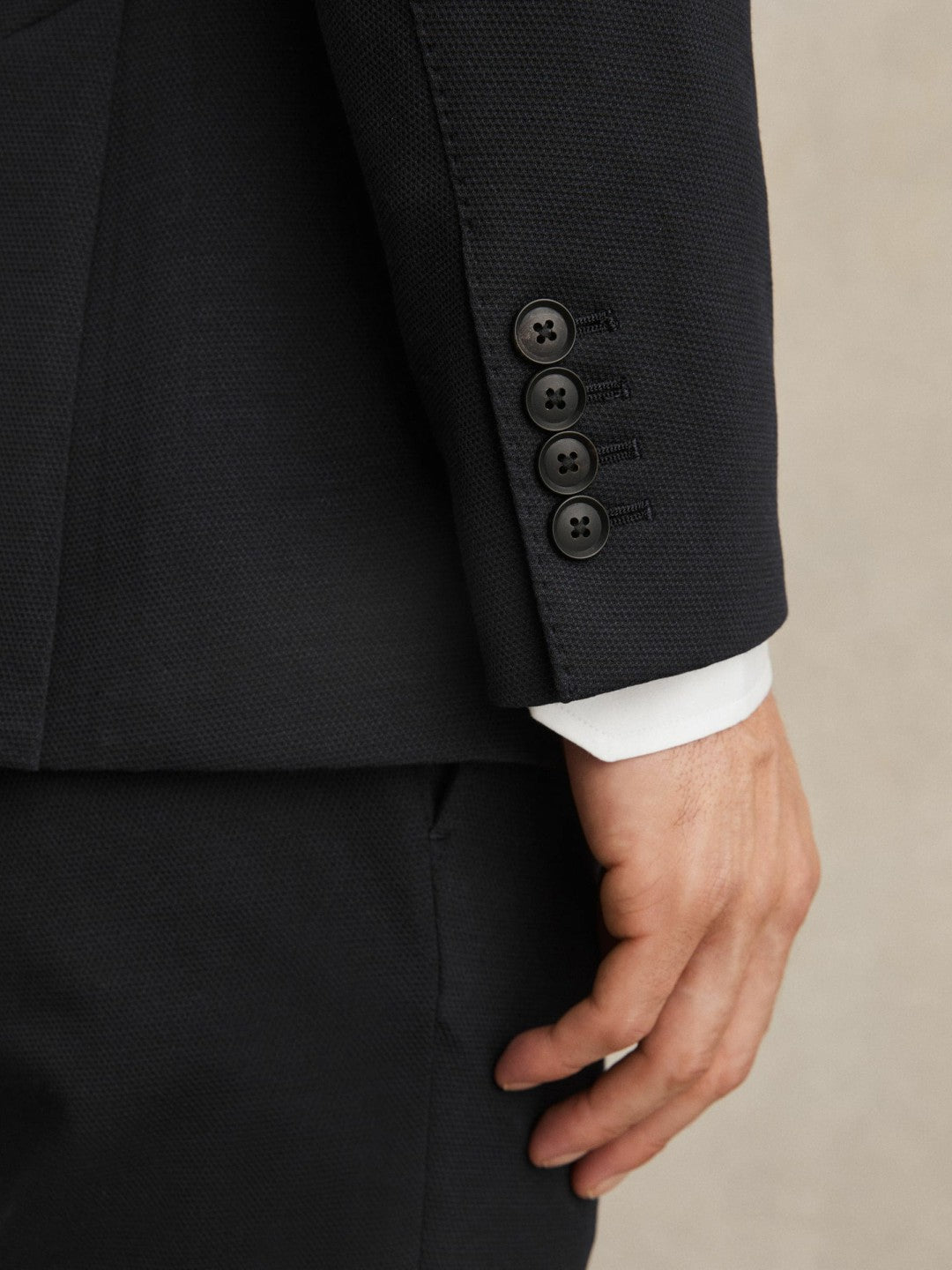 Reiss Slim-Fit Single-Breasted Jersey Suit Blazer in Navy