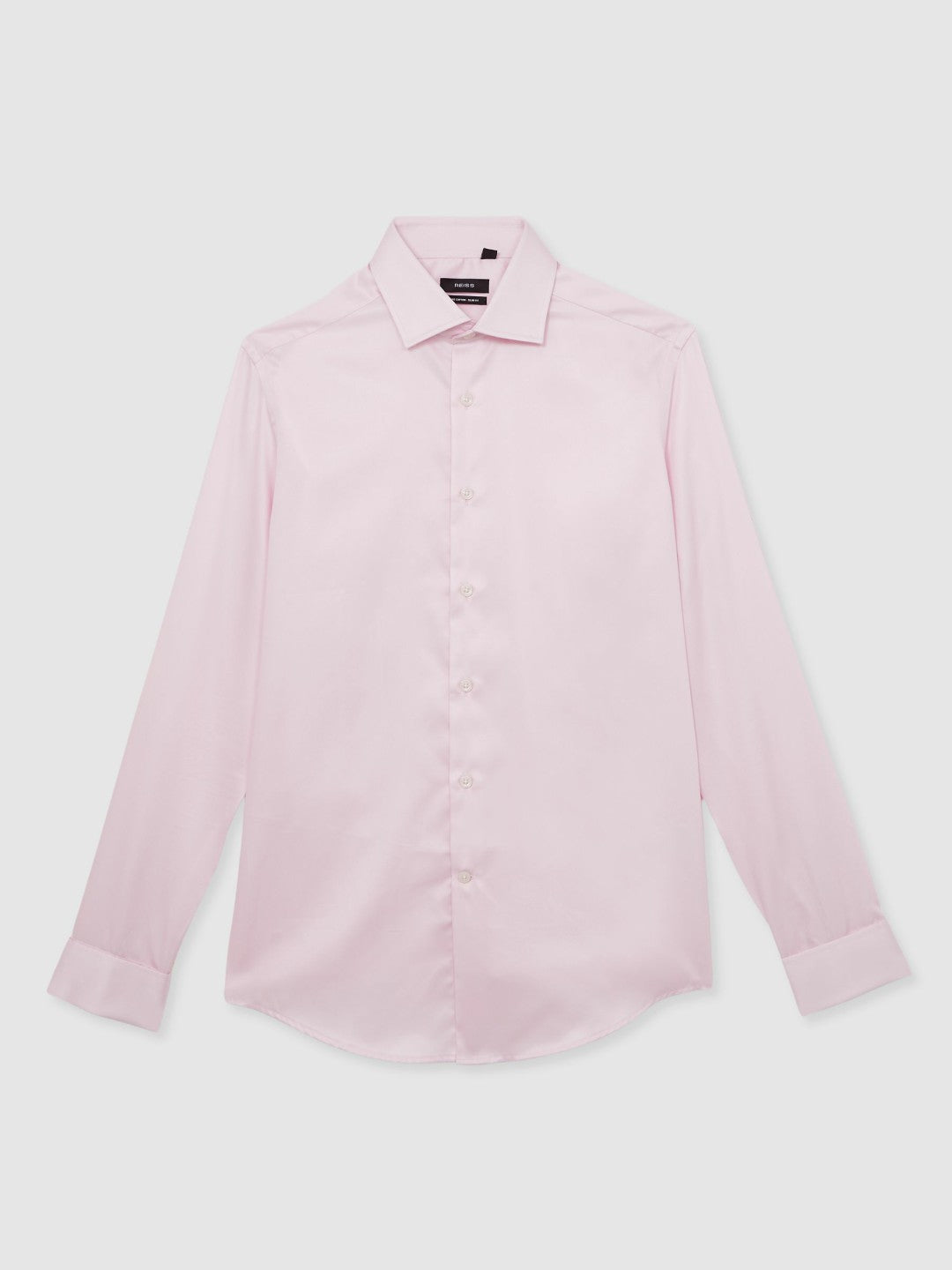 Reiss Slim Fit Slim-Fit Cotton-Sateen Shirt in Pink