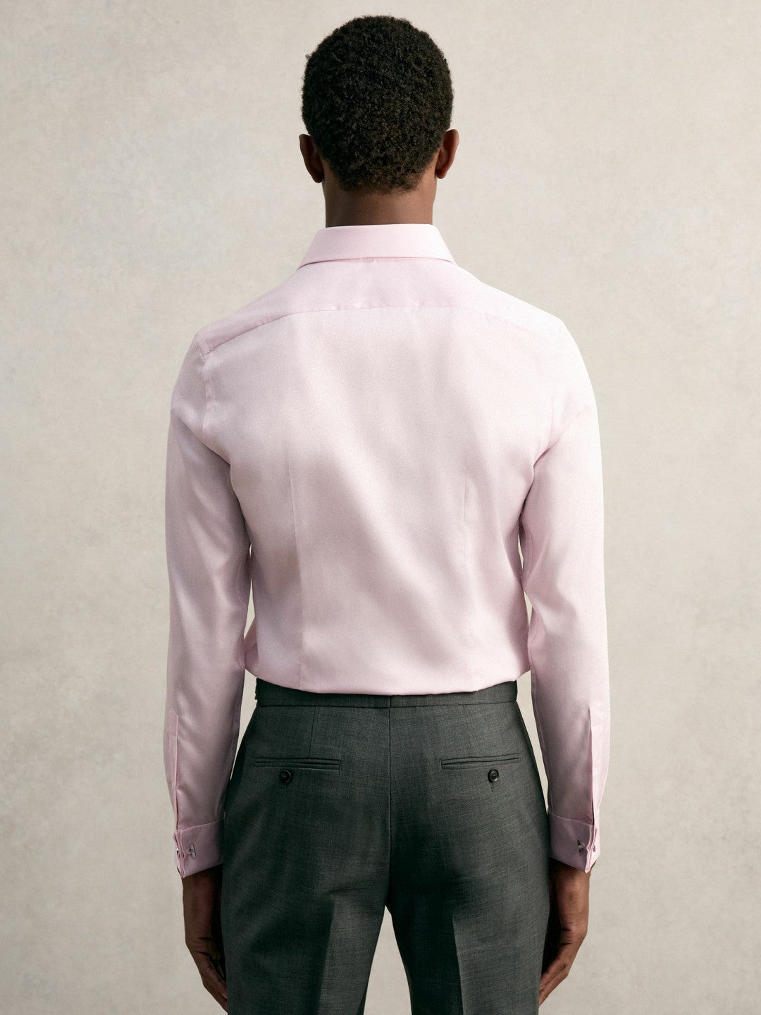 Reiss Slim Fit Slim-Fit Cotton-Sateen Shirt in Pink