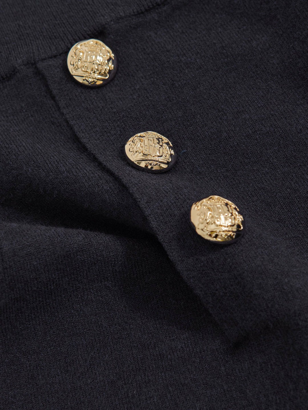 Reiss 13-14 yrs Knitted Button-Detail A-Line Skirt in Navy
