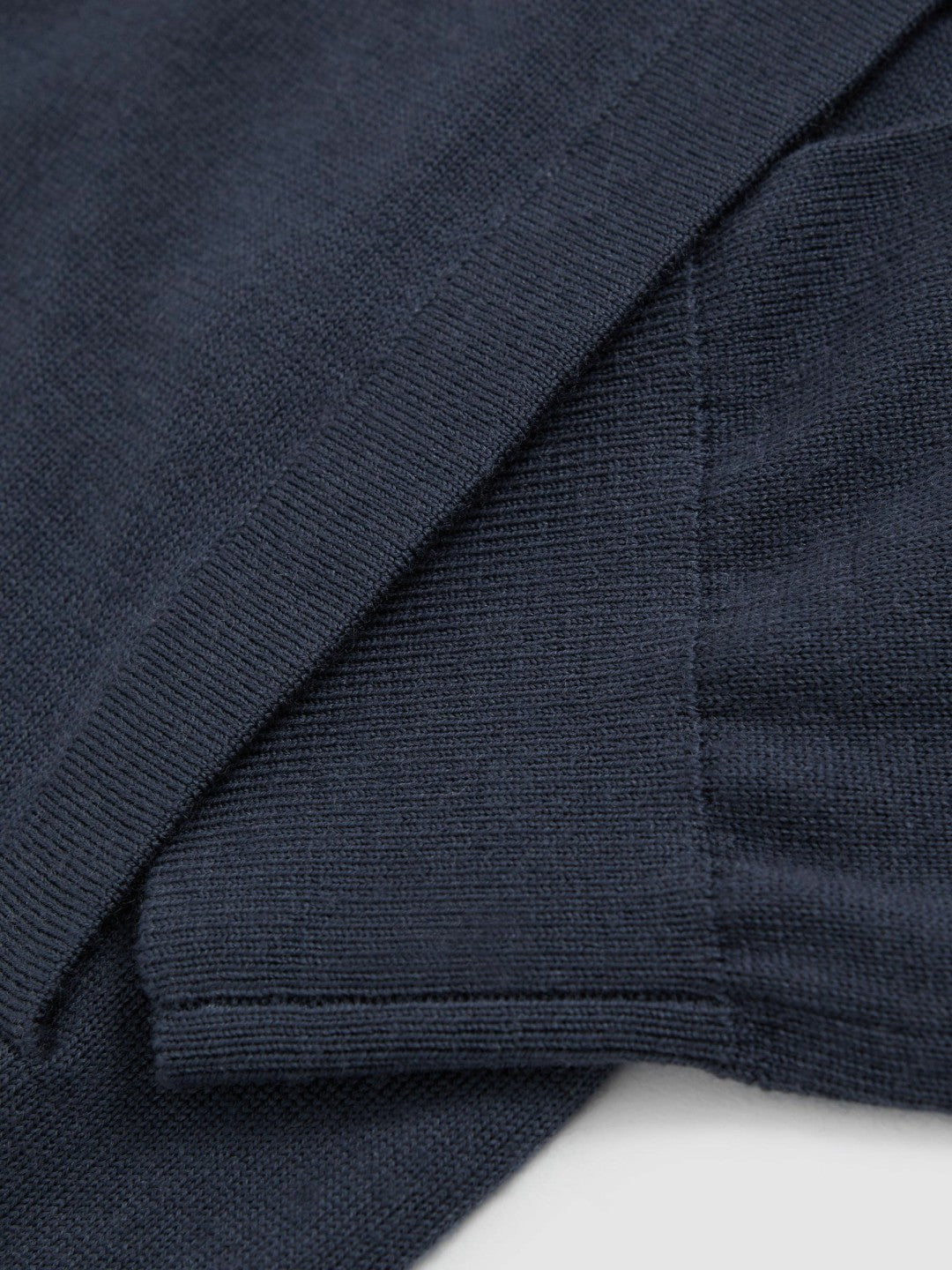 Reiss Merino Wool Zip Through Cardigan in Midnight Navy