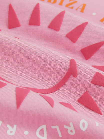 Reiss 9-13 yrs SmileyWorld | Sun-Print T-Shirt in Pink