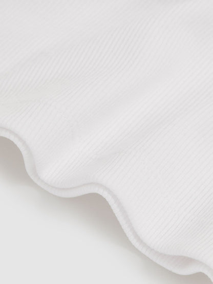 Reiss 3-9 yrs Stretch-Cotton Ribbed Vest in Ivory