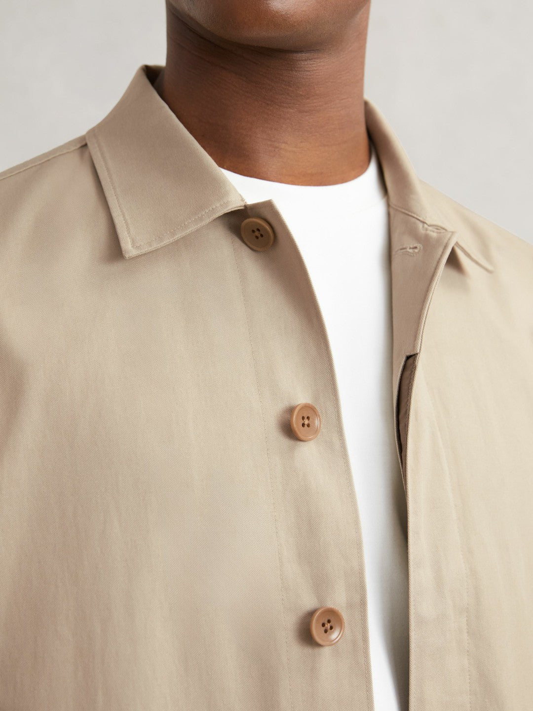 Reiss Paige Flap Pocket Worker Jacket in Beige