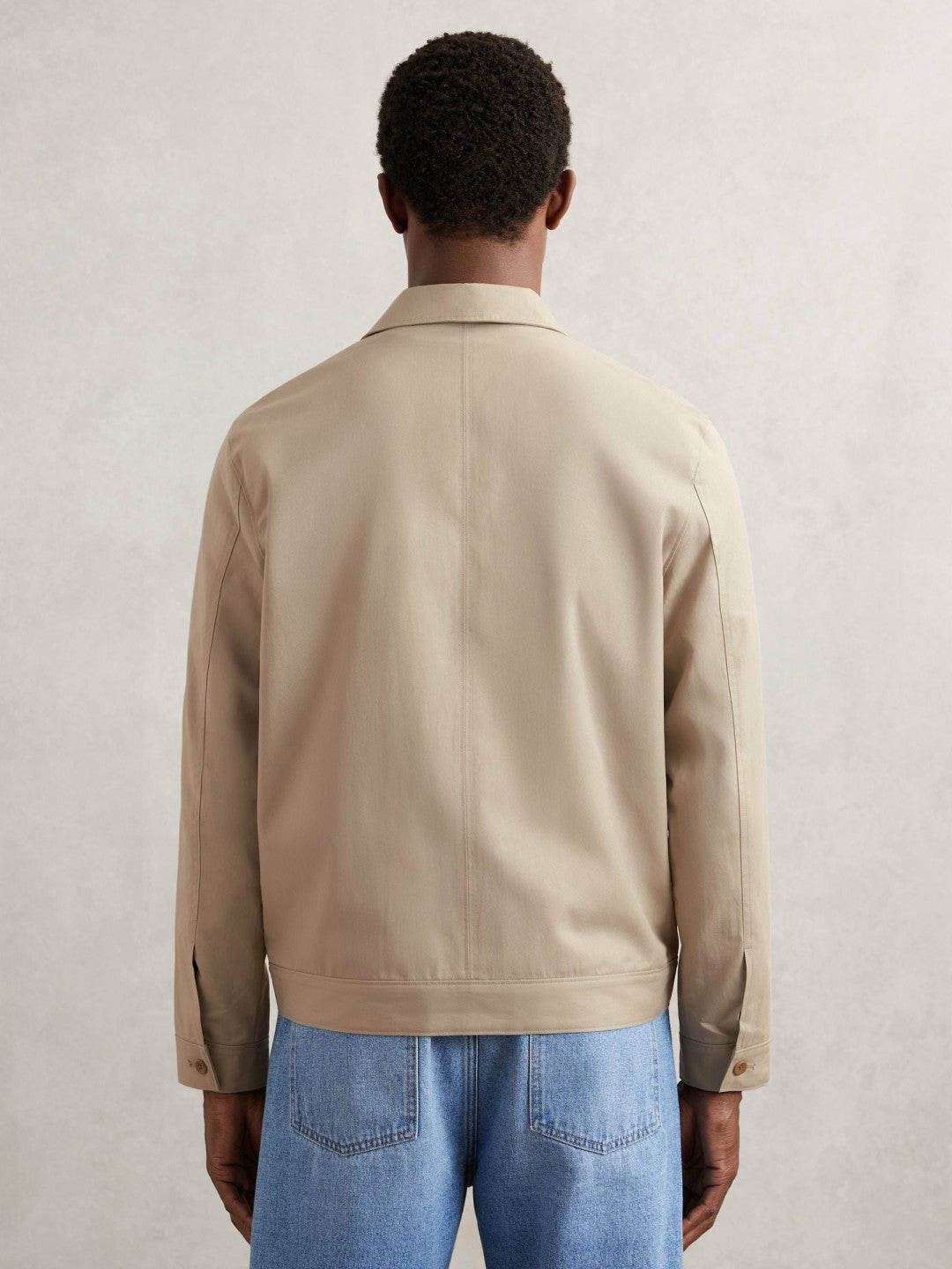 Reiss Paige Flap Pocket Worker Jacket in Beige