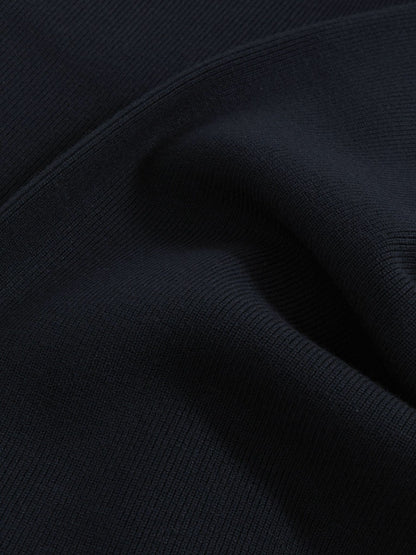 Reiss Tapered Knitted Trousers in Navy