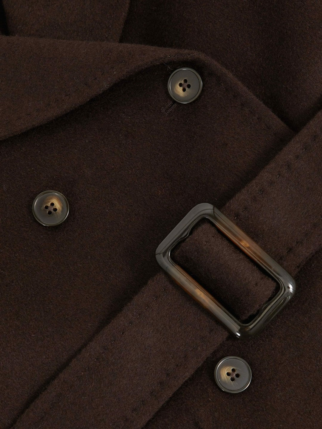Reiss 9-13 yrs Double-Breasted Blindseam Wool-Blend Coat in Chocolate Brown