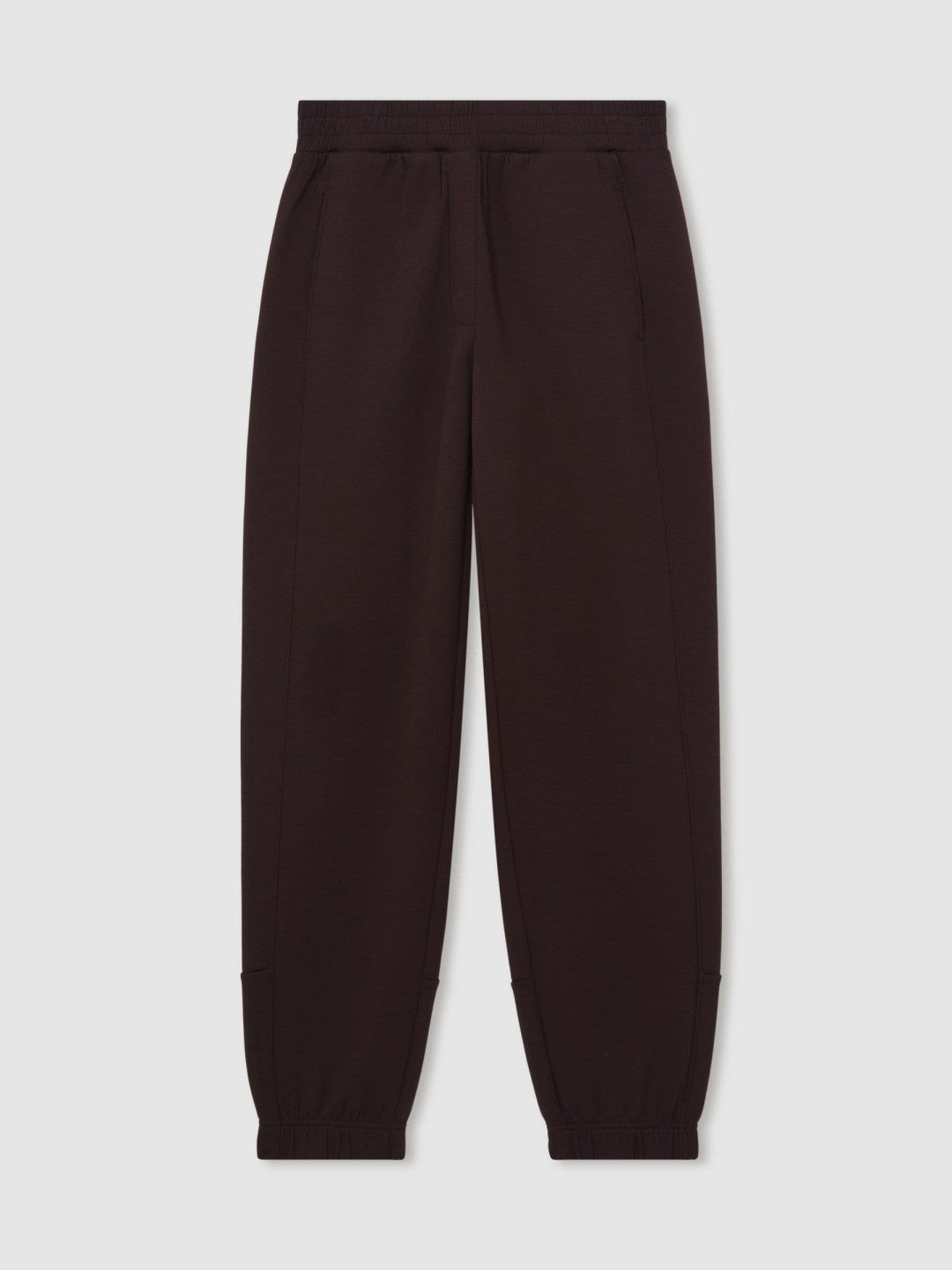 Reiss Tapered Elasticated-Waist Joggers in Plum