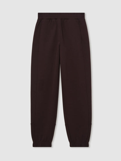 Reiss Tapered Elasticated-Waist Joggers in Plum