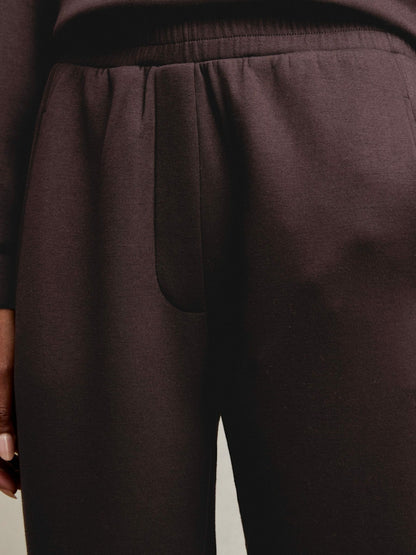 Reiss Tapered Elasticated-Waist Joggers in Plum