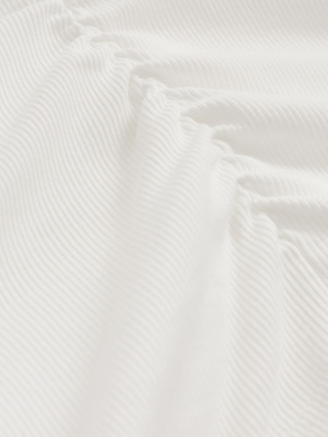Reiss Cotton Long-Sleeve Ruched T-Shirt with Stretch in White