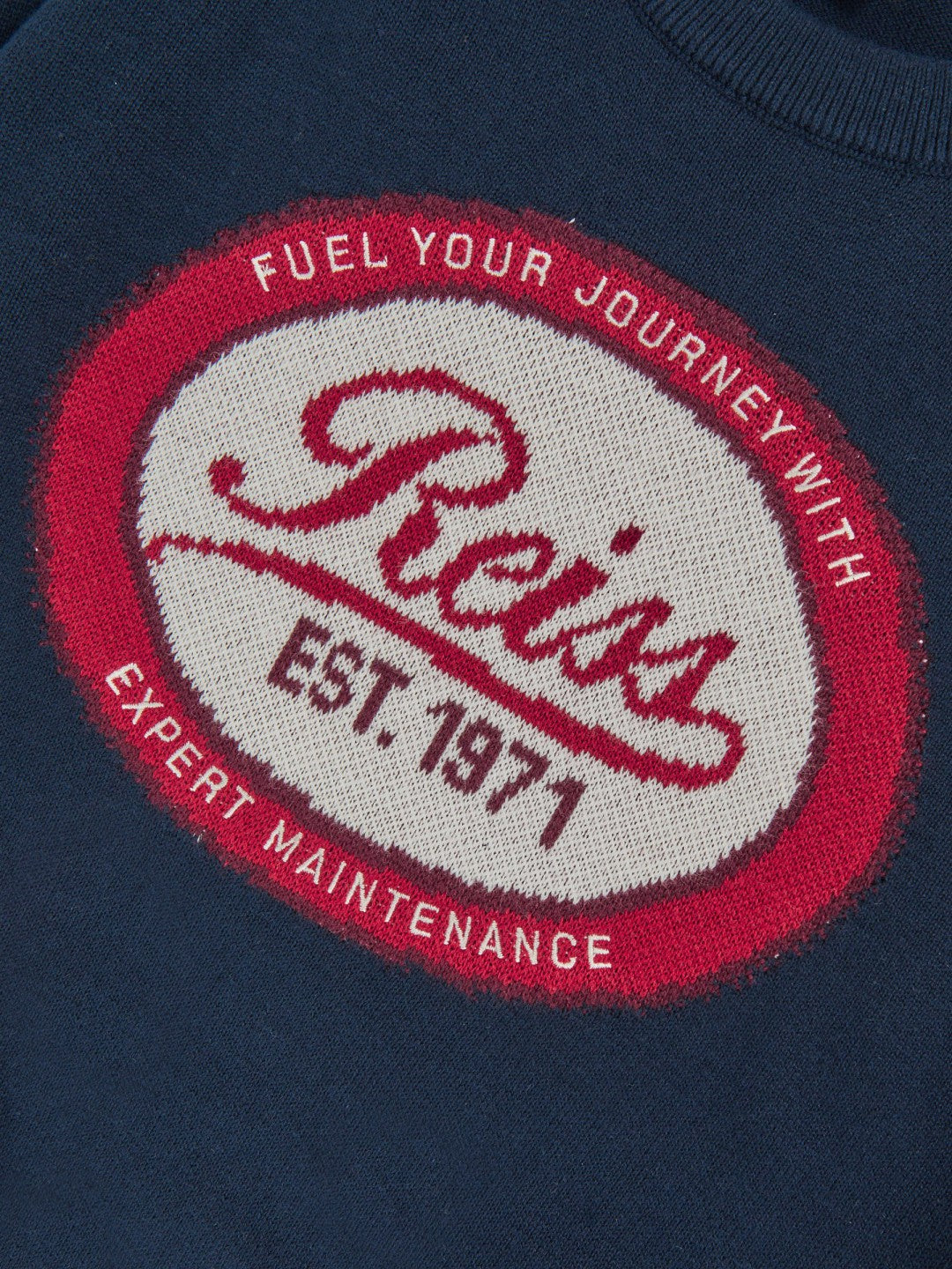 Reiss 3-9 yrs Cotton Motor Cars Logo Jumper in Navy