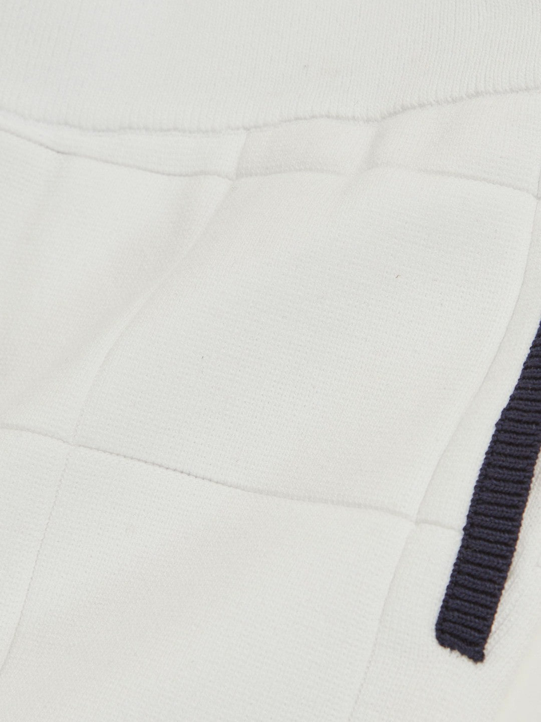 Reiss 9-12 yrs Tipped Knit Stitch-Detail Shorts in White/Navy