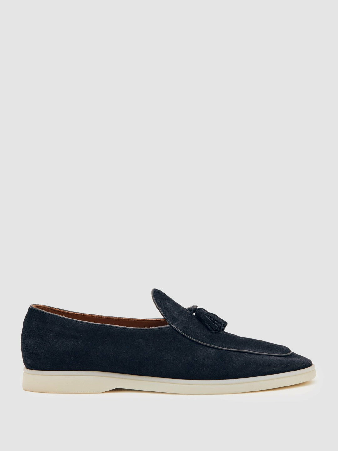 Reiss Suede Tassel Loafers in Navy