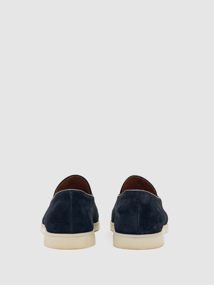 Reiss Suede Tassel Loafers in Navy