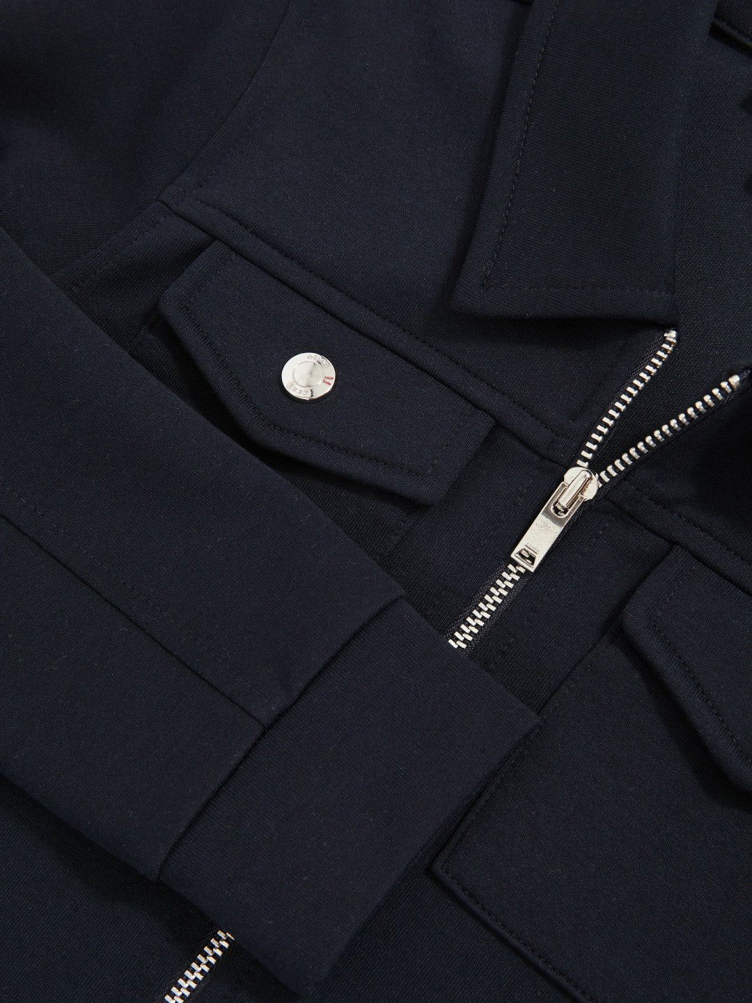 Reiss 9-13 yrs Interlock Zip Through Overshirt in Navy Blue